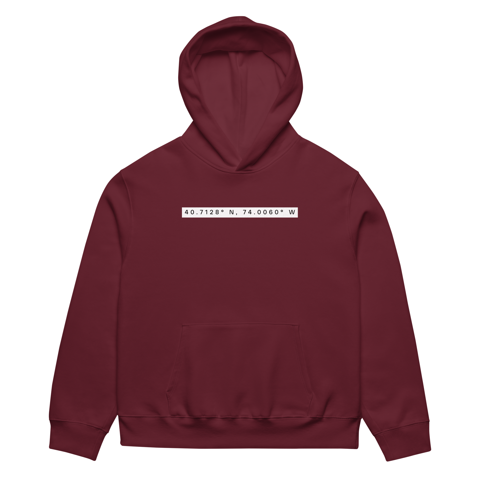 NYC Coordinates Oversized heavyweight hoodie