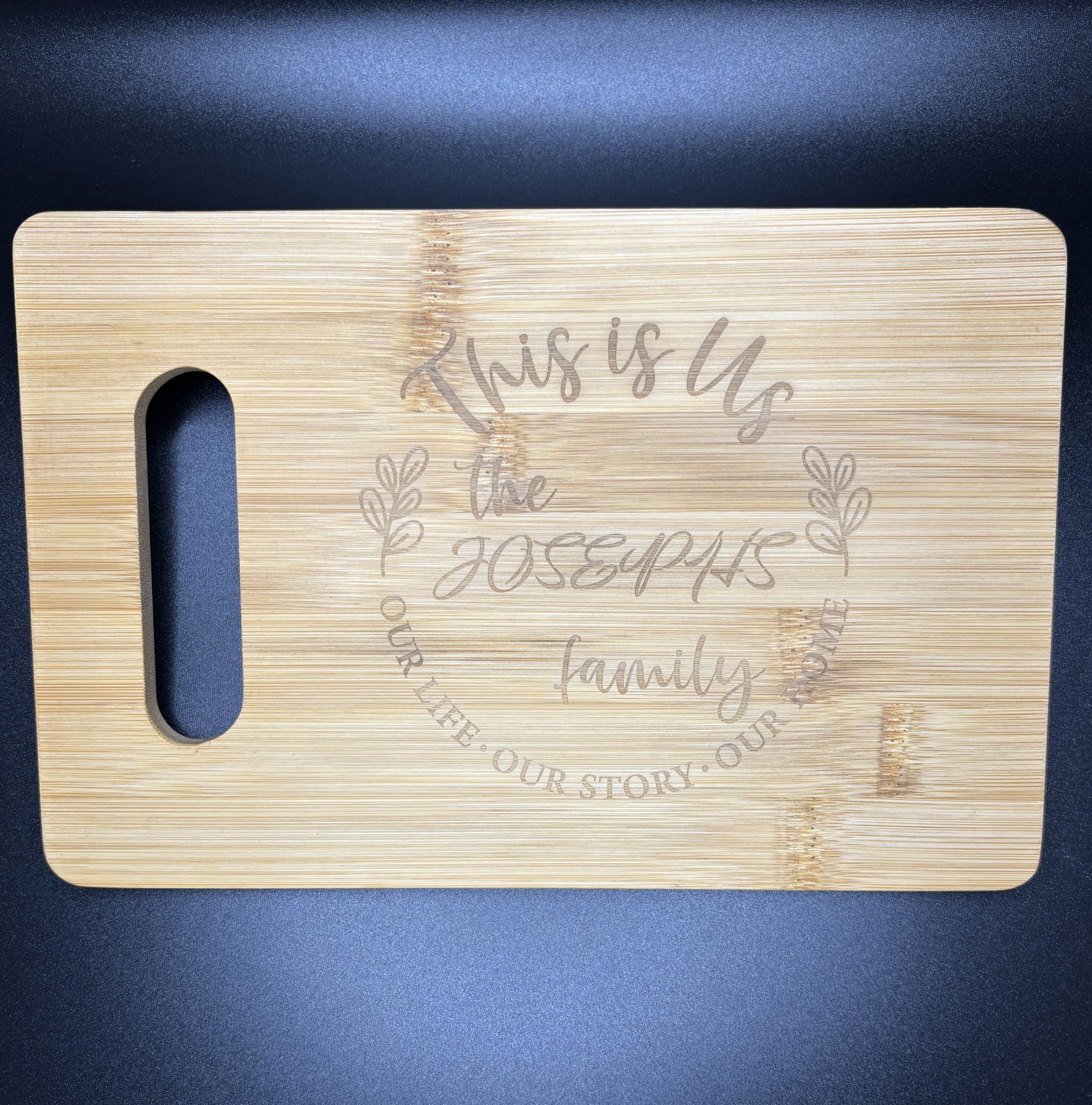 Custom Bamboo Cutting Board with handle-SM