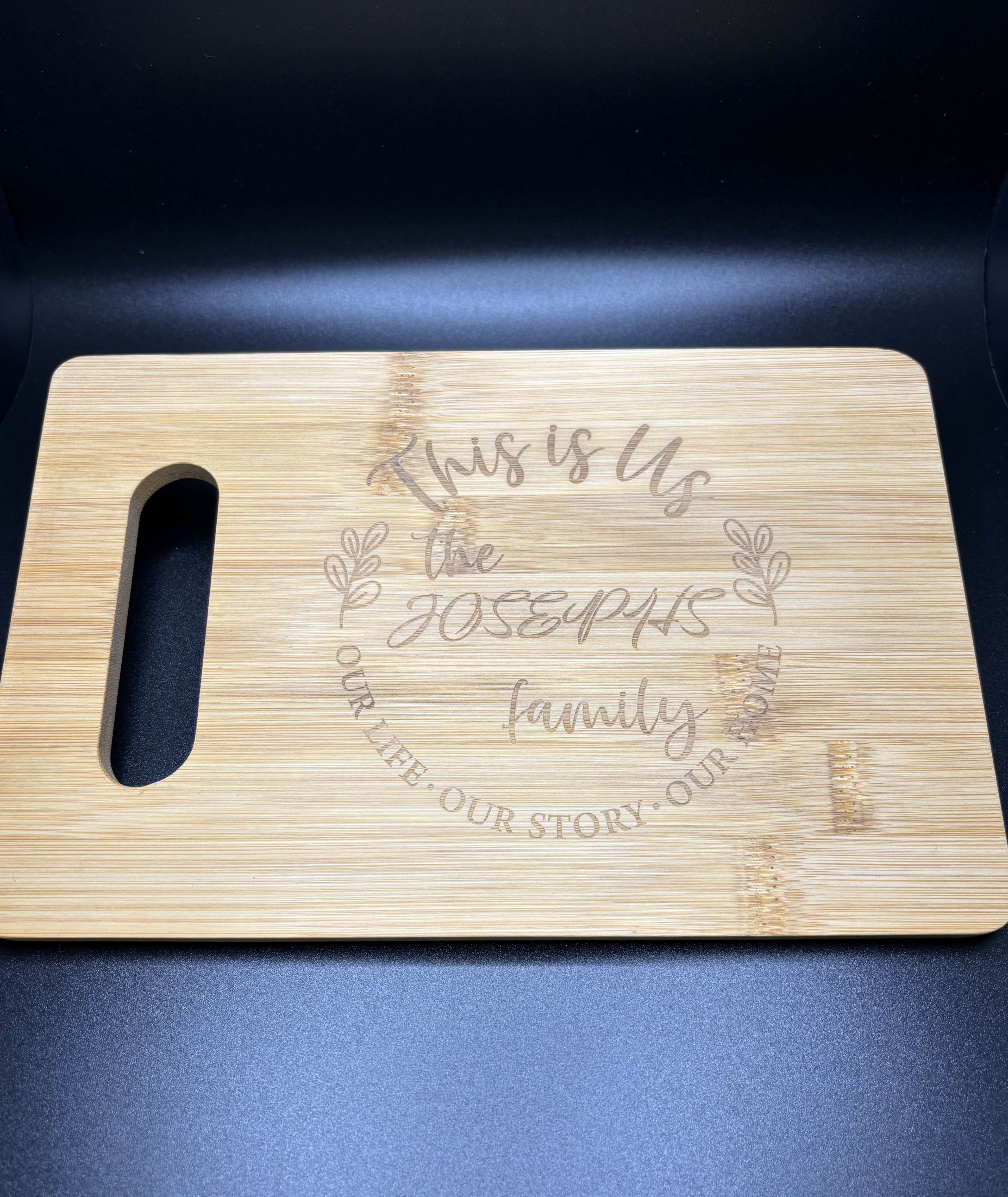 Custom Bamboo Cutting Board with handle-SM