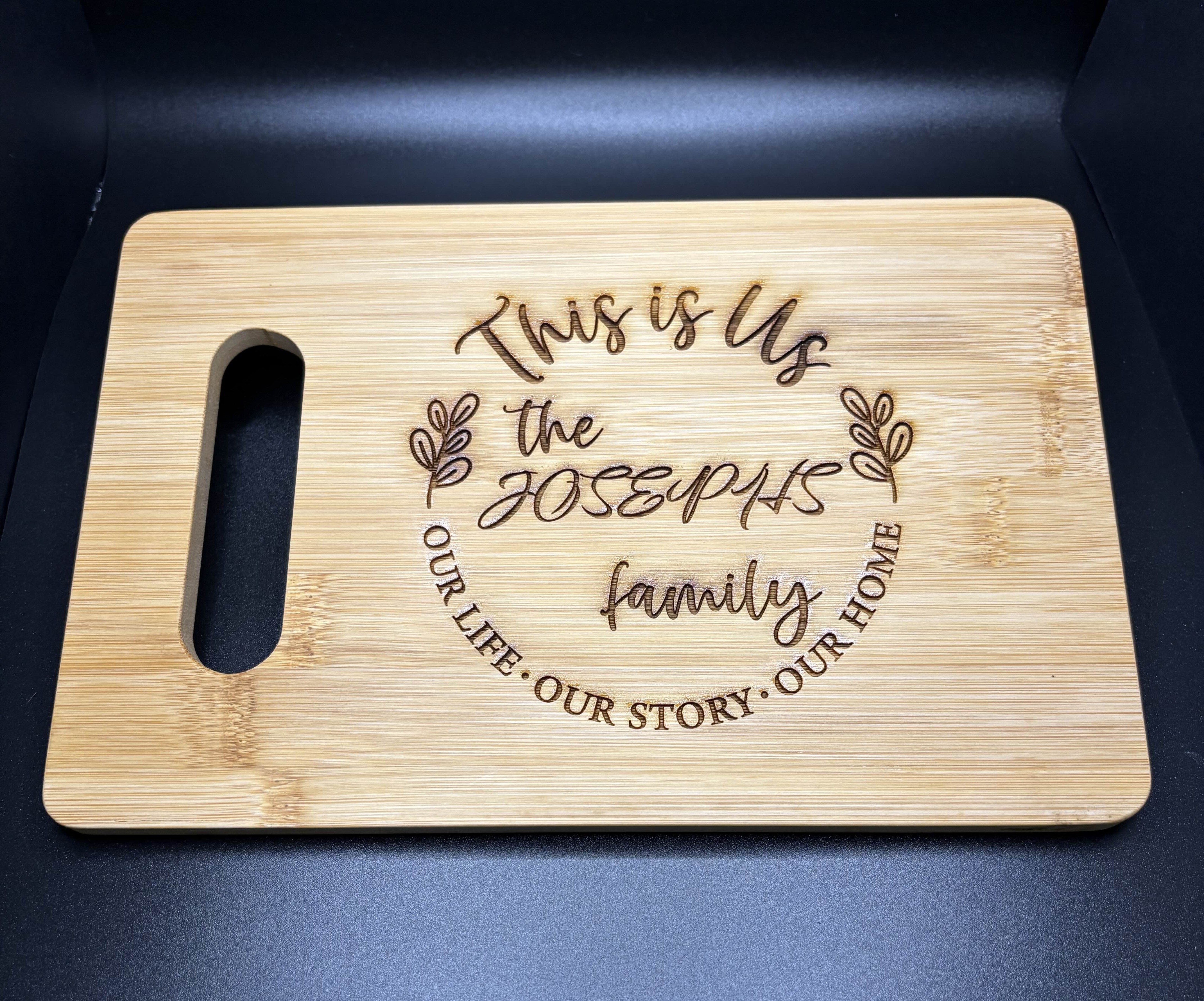 Custom Bamboo Cutting Board with handle-SM