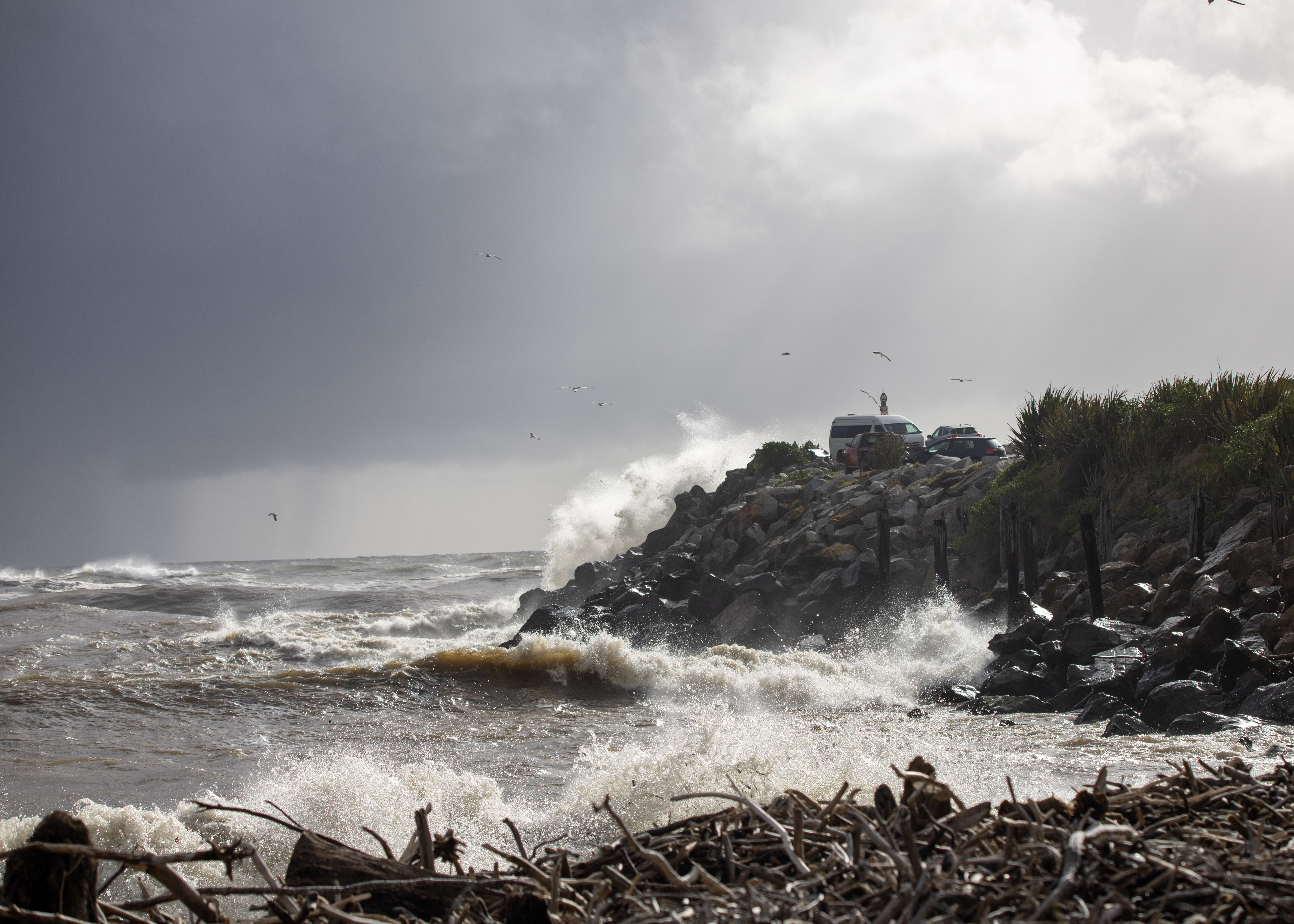 Breaking Storm at the Breakwater