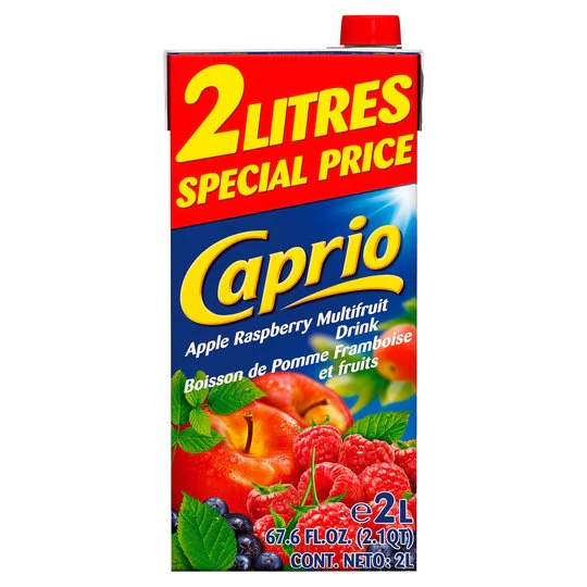 CAPRIO 2L APPLE/RASPBERRY DRINK
