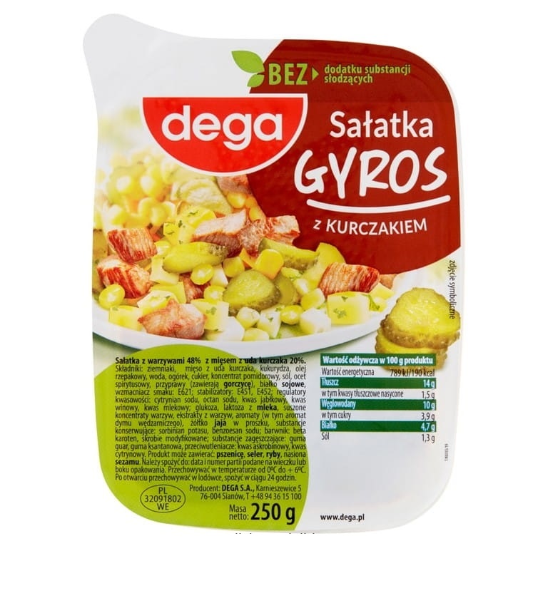 DEGA 250G GYROS CHICKEN SALAD