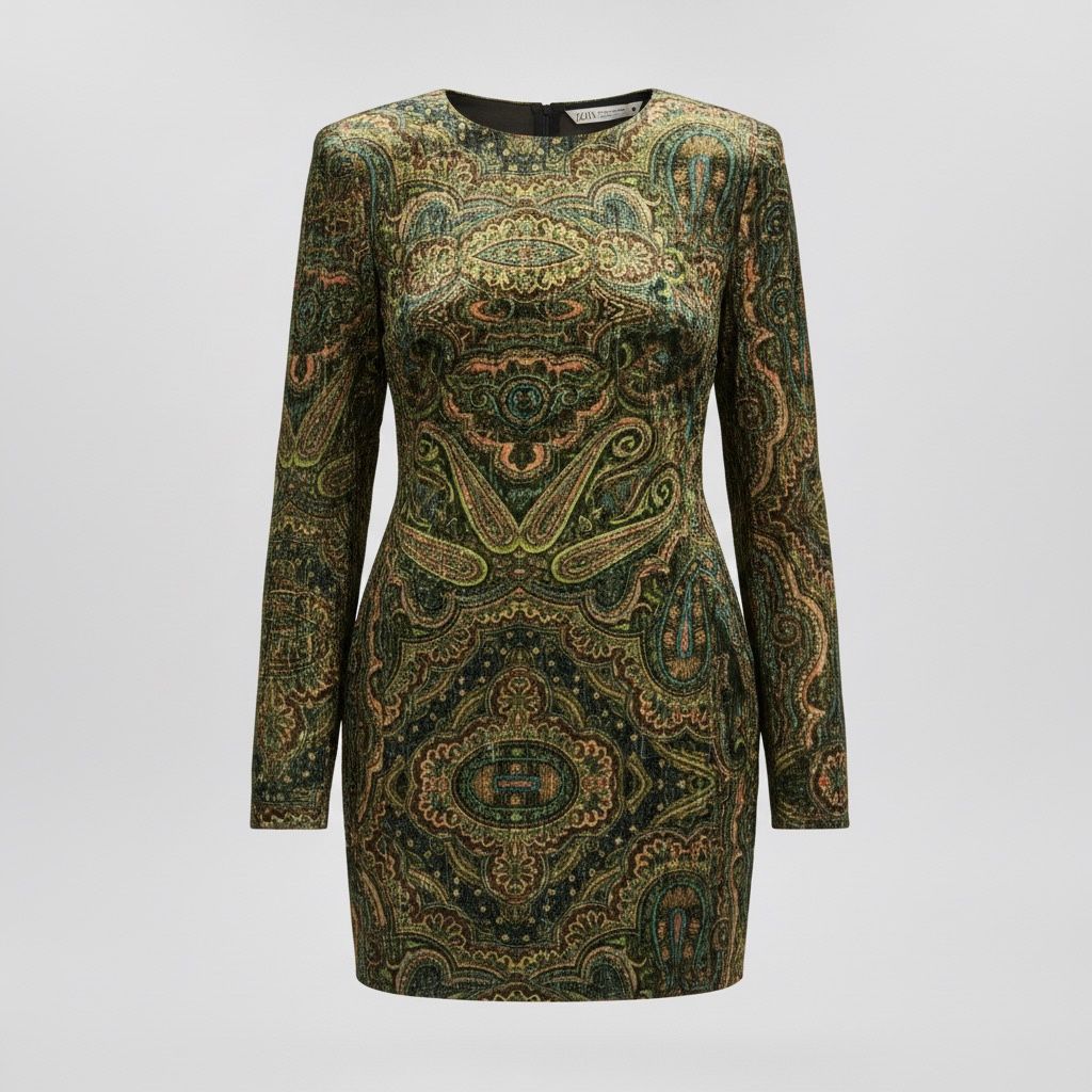 Zara velvet mini dress