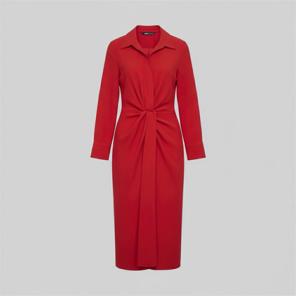 Zara Red Long Sleeved Dress