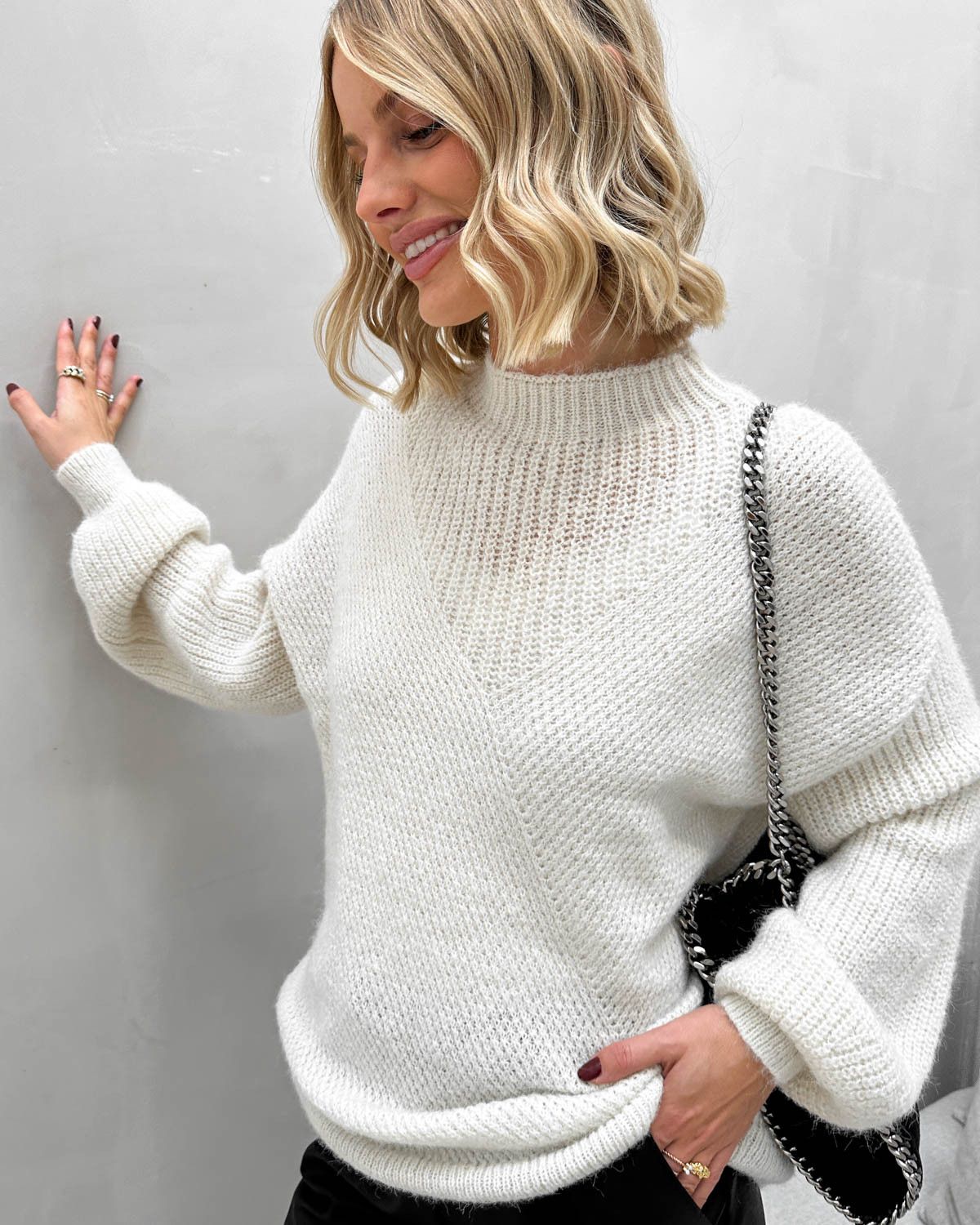Cozy oversize pullover High Neck 