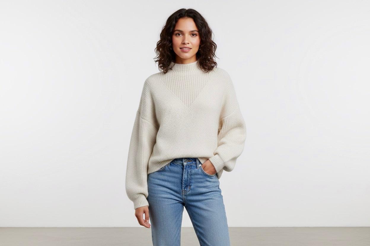 Cozy oversize pullover High Neck 