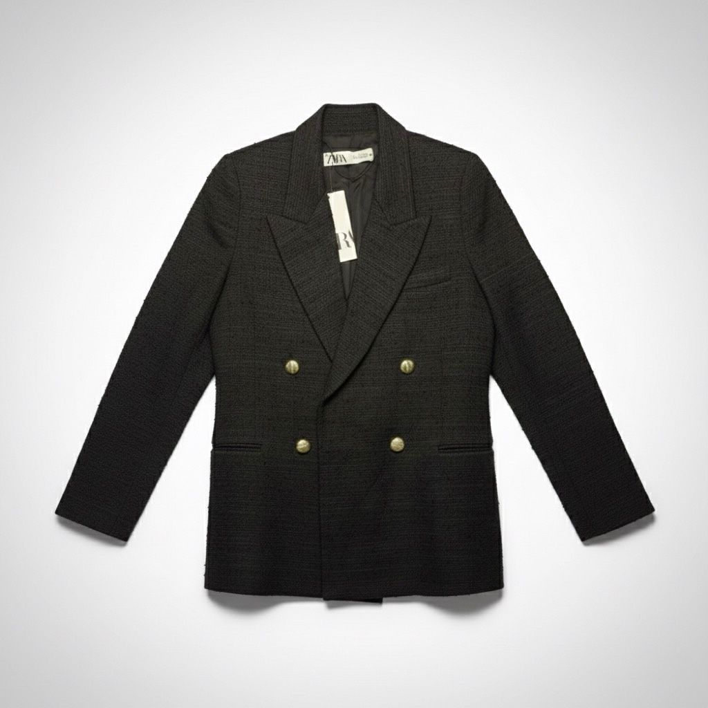 Black textured Zara blazer