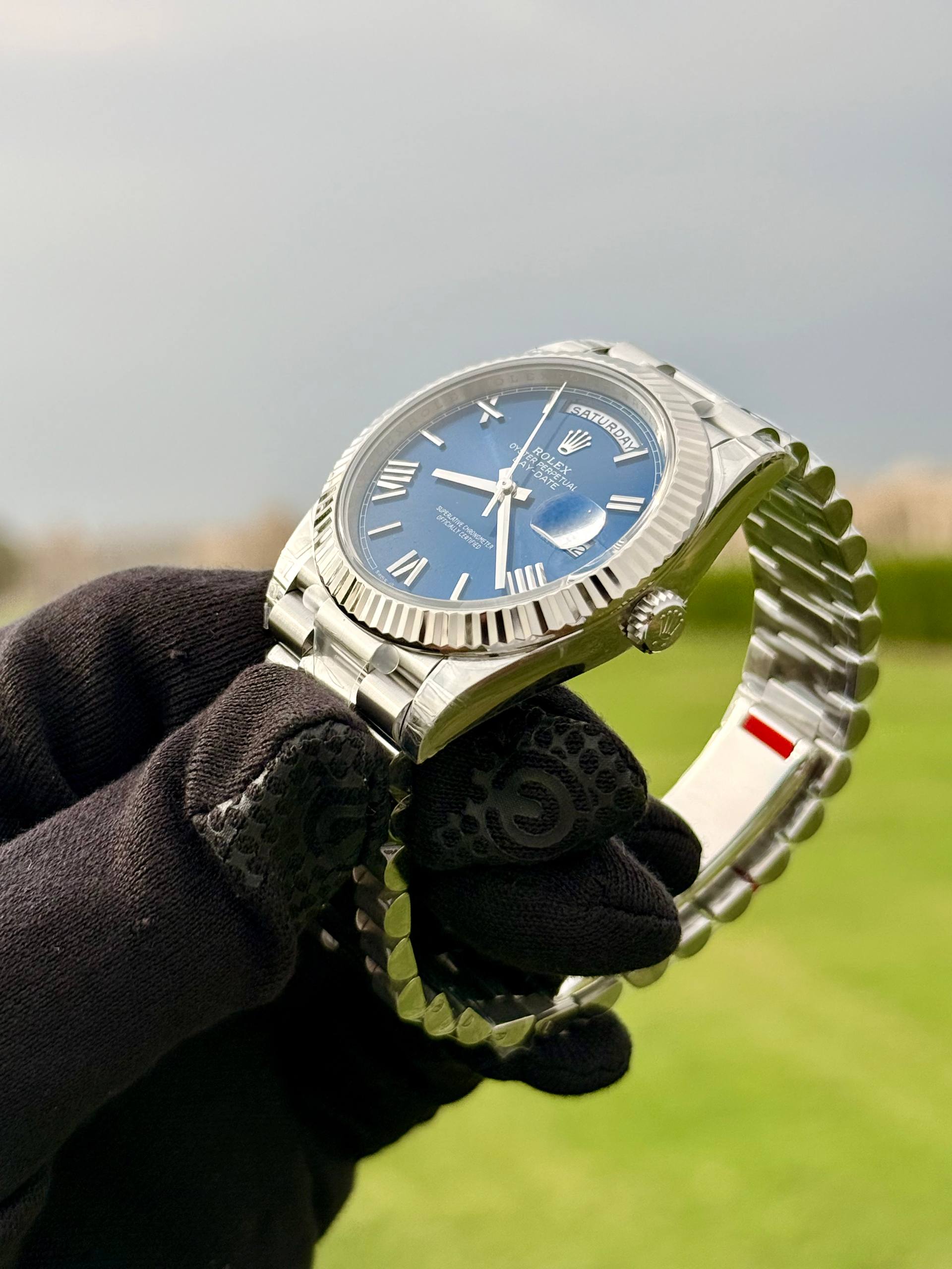 DayDate 40 228239 VSF 1:1 Best Edition Blue Roman Dial on President Bracelet VS3255 V2(Gain Weight)