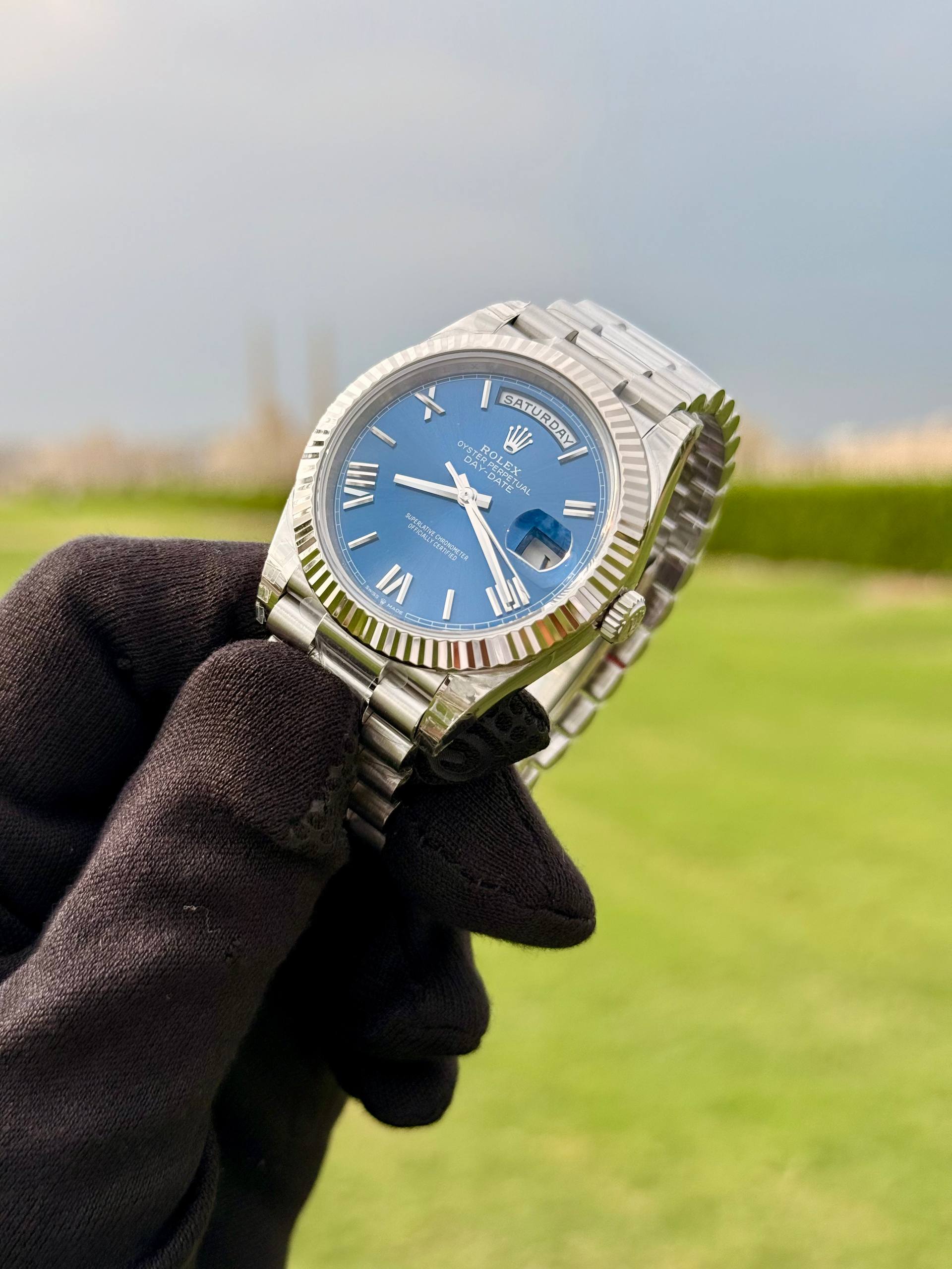 DayDate 40 228239 VSF 1:1 Best Edition Blue Roman Dial on President Bracelet VS3255 V2(Gain Weight)