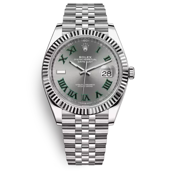 DateJust 41 126334 904L SS VSF 1:1 Best Edition V2 Wimbledon Dial On Jubilee Bracelet DD3235
