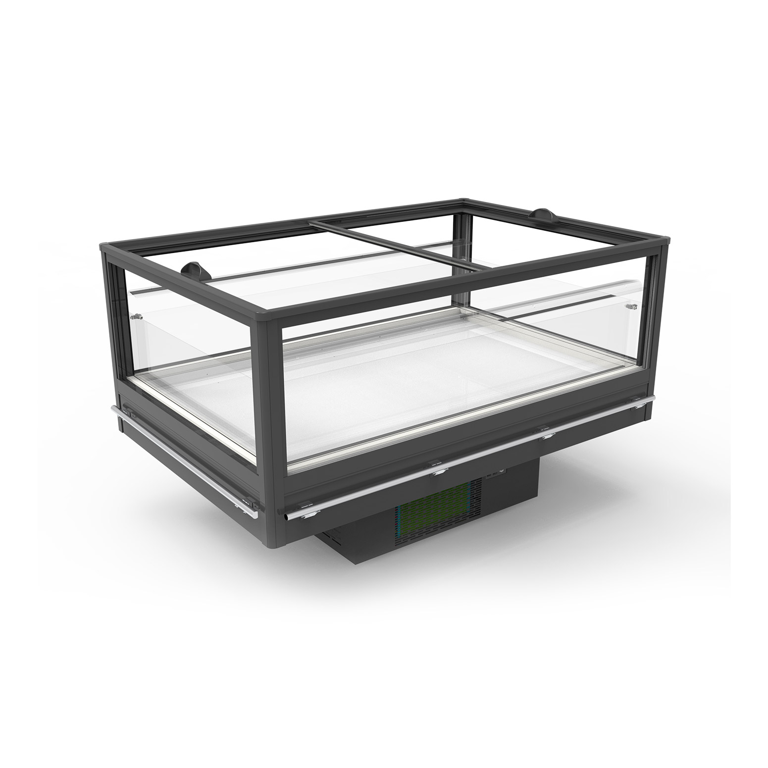 Wyspa chłodnicza AUCMA IHMF-S1010P | Przeszklona wyspa sklepowa | Chłodziarka ekspozycyjna
