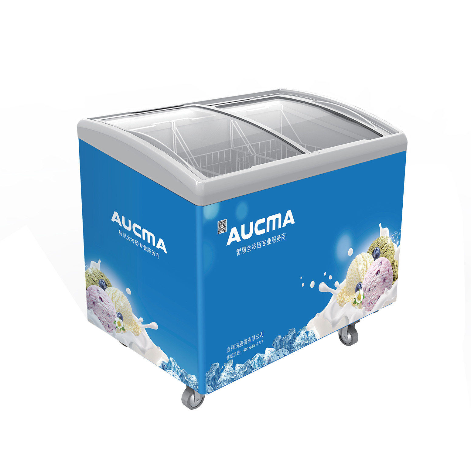 Zamrażarka skrzyniowa AUCMA SD-280 – 177 L -10°C do -30°C Na kółkach