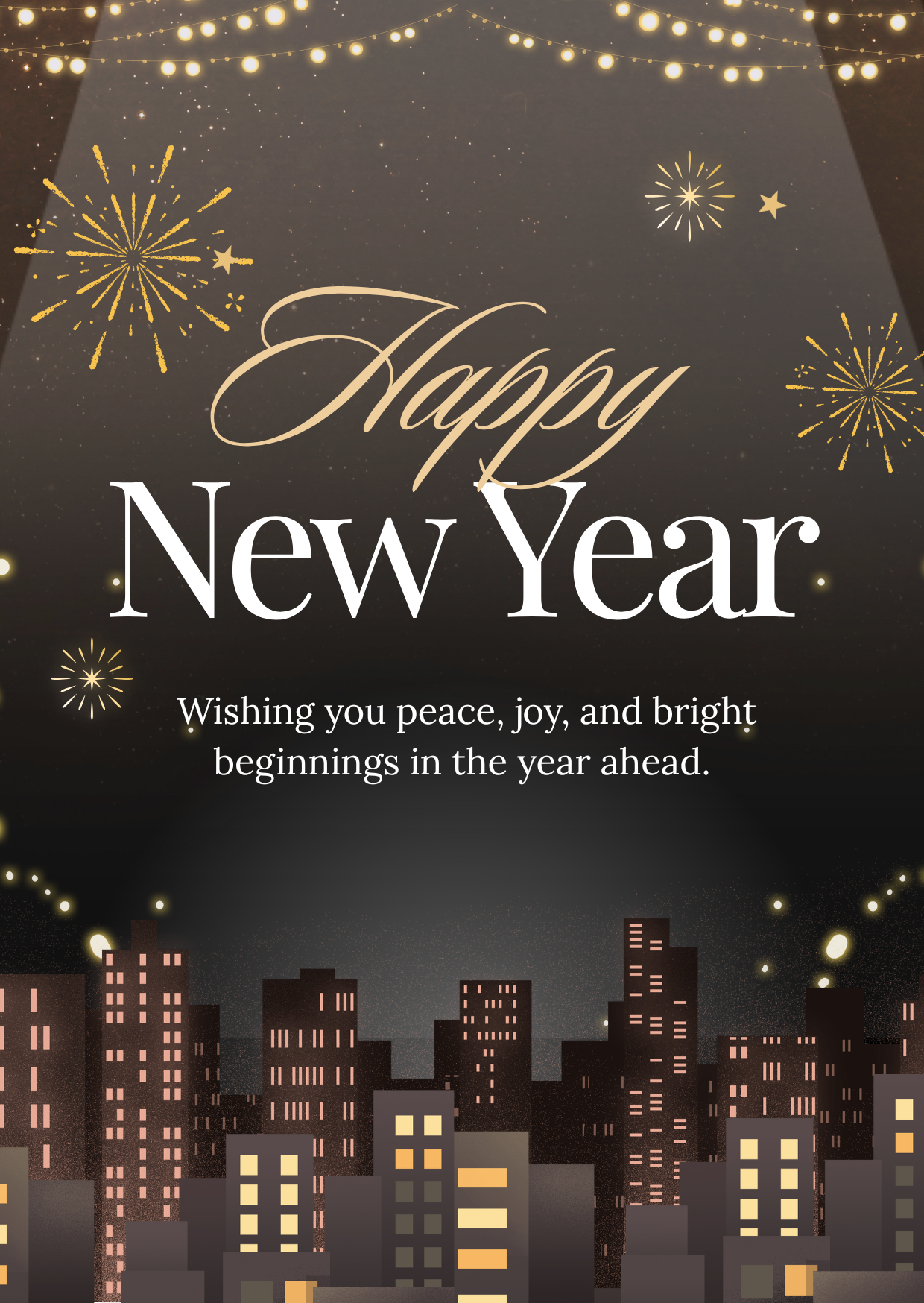 Happy New Year Greeting Card