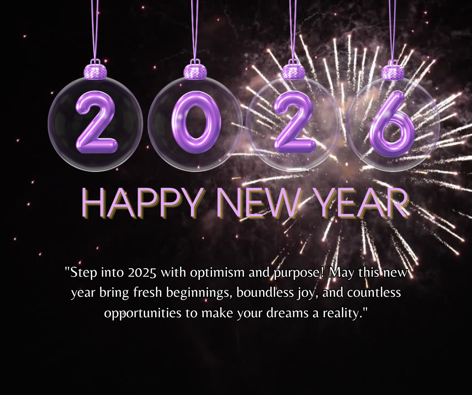 Black and Pink Quote New Year Card