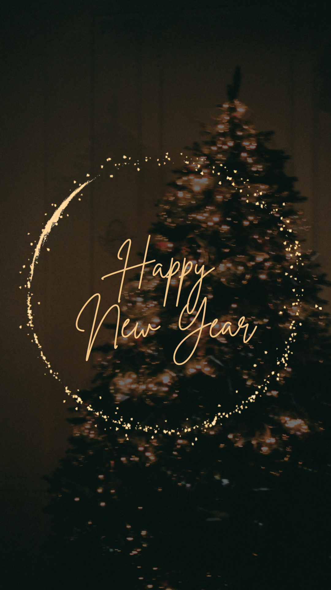 Decorated Christmas Tree WITH new year Gif