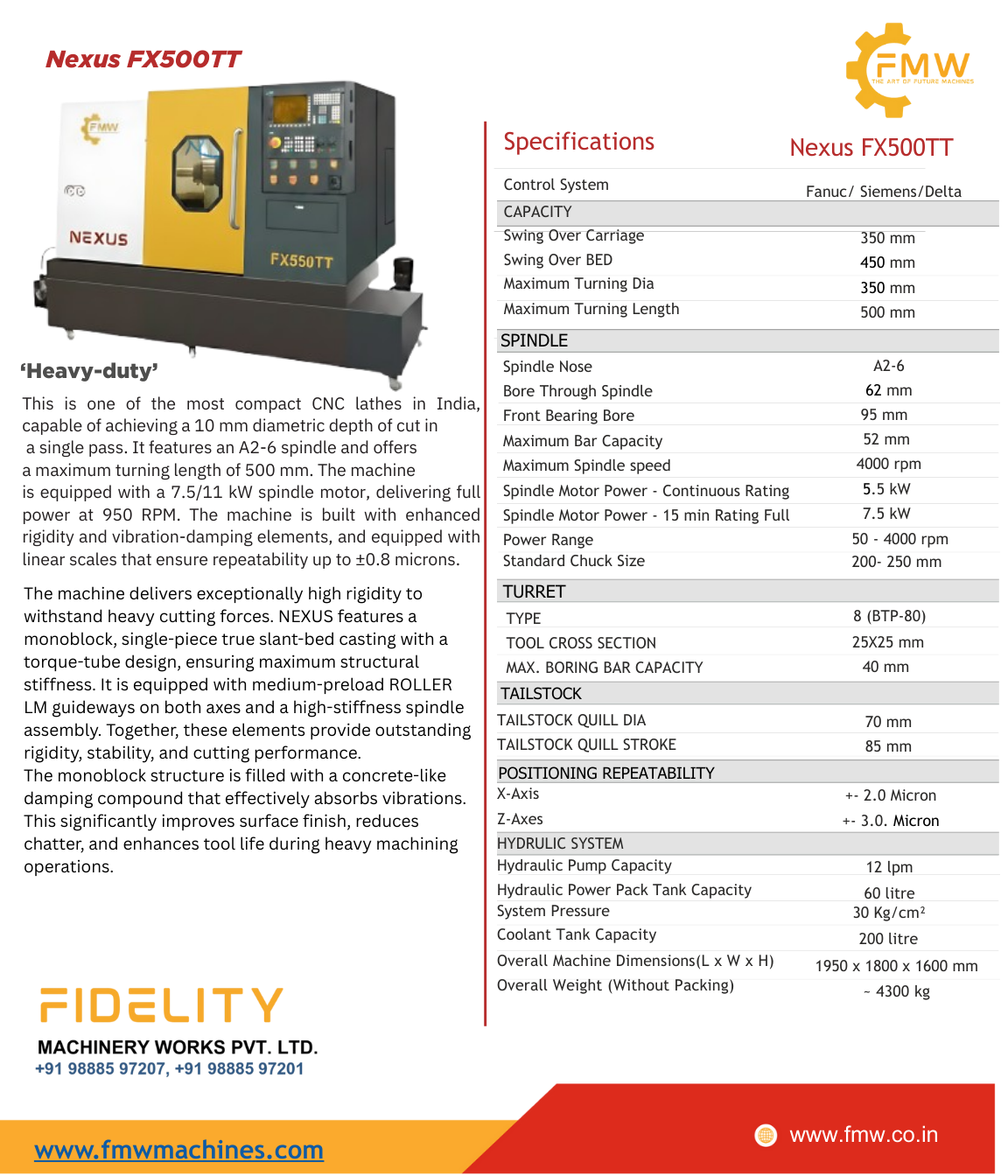 Nexus FX500TT CNC Lathe