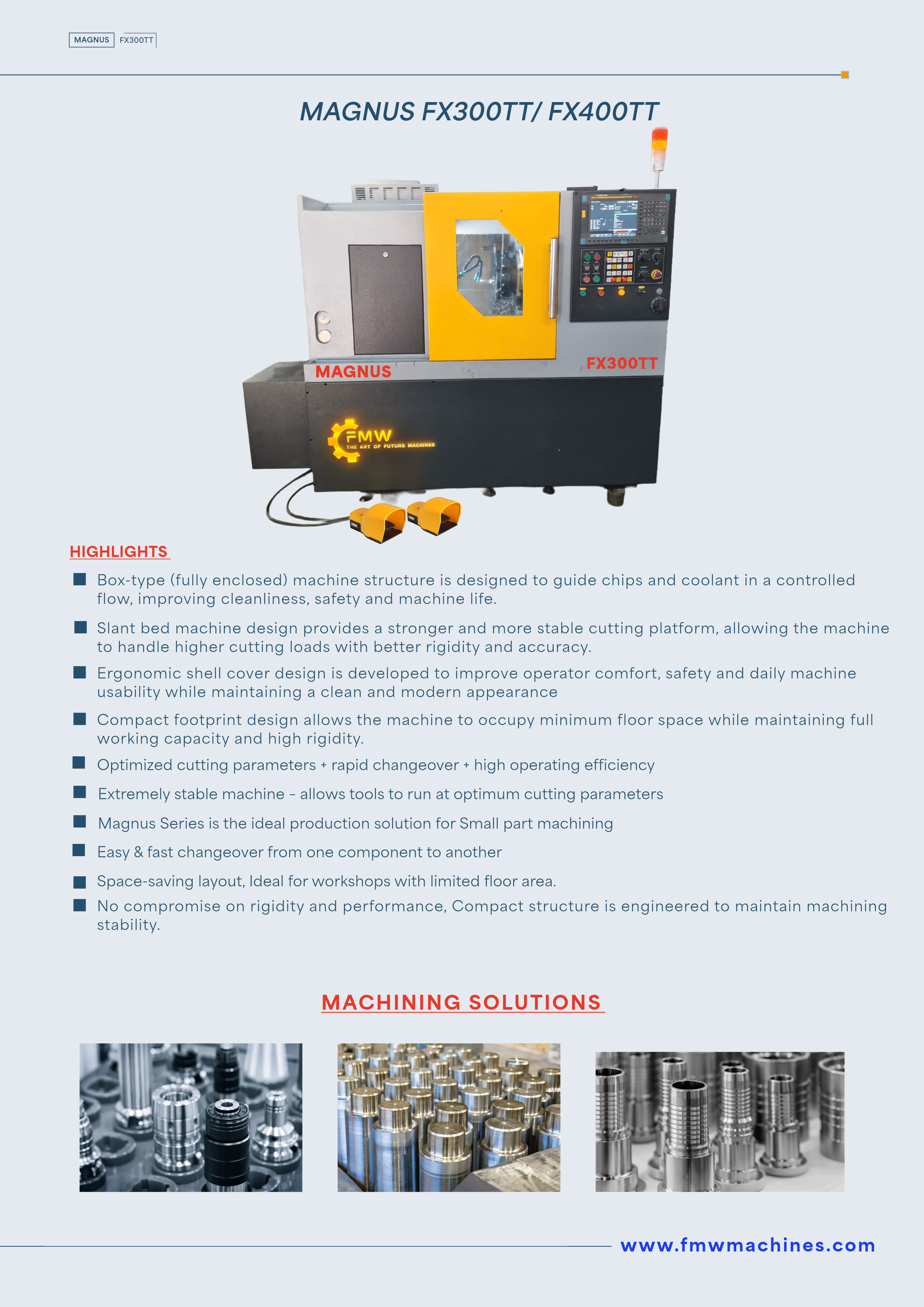 MAGNUS FX300TT/ FX400TT CNC Turning Center