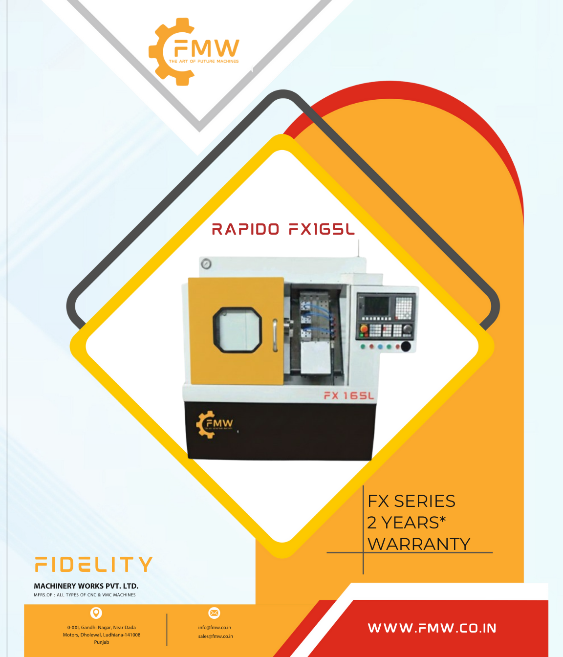 RAPIDO FX165L Linear Series CNC Machine