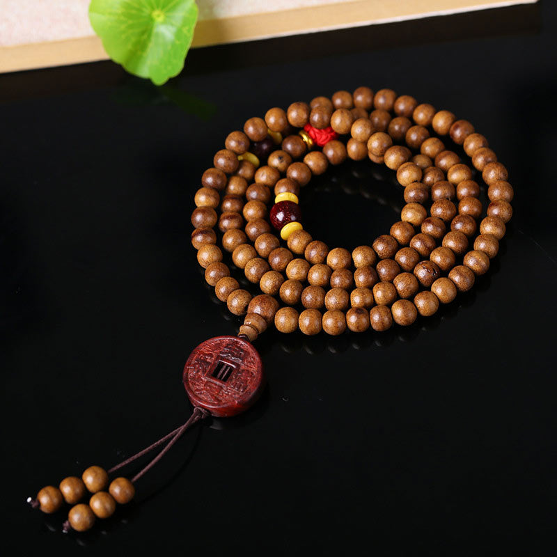 Wooden Prayer Beads Necklace
