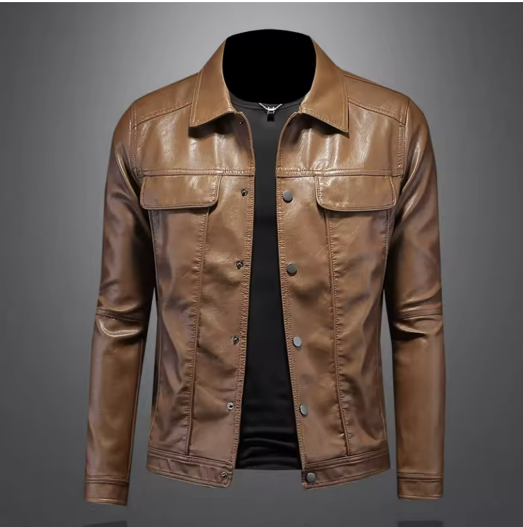 Men's Brown Leather Jacket