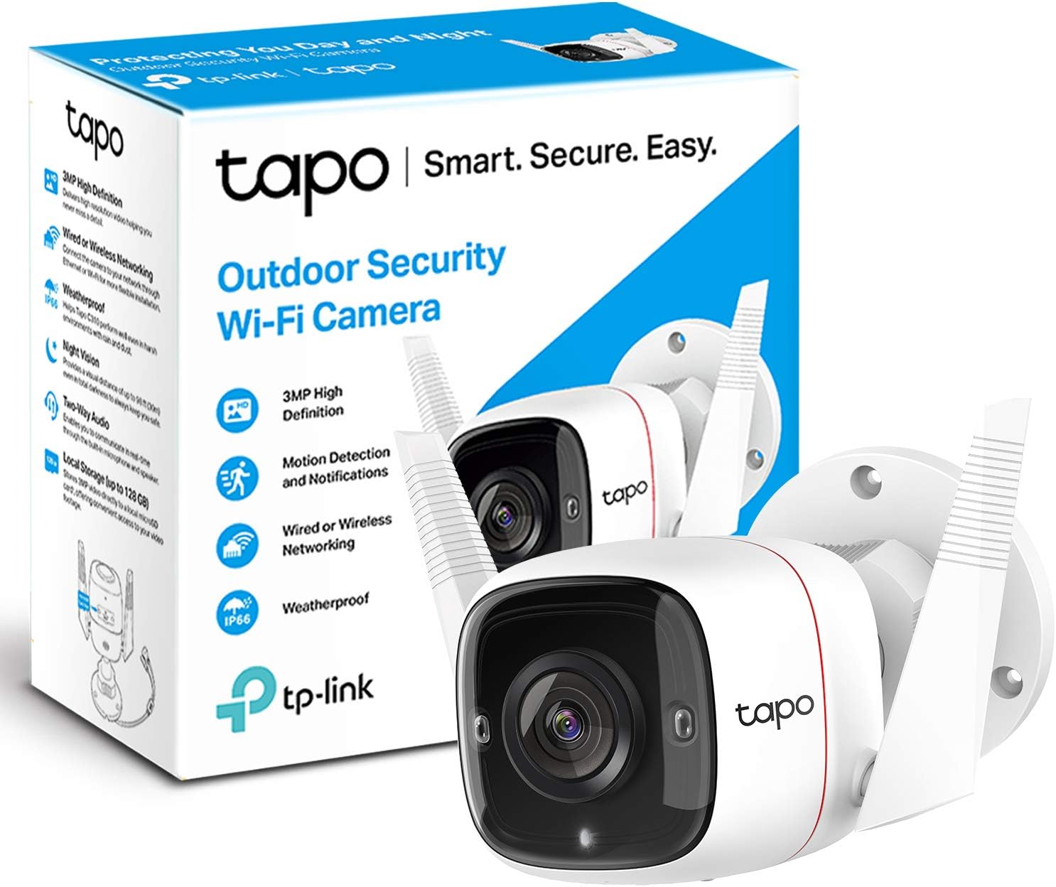 Weatherproof Security Camera with Built-in Siren and Night Vision (Tapo C310)