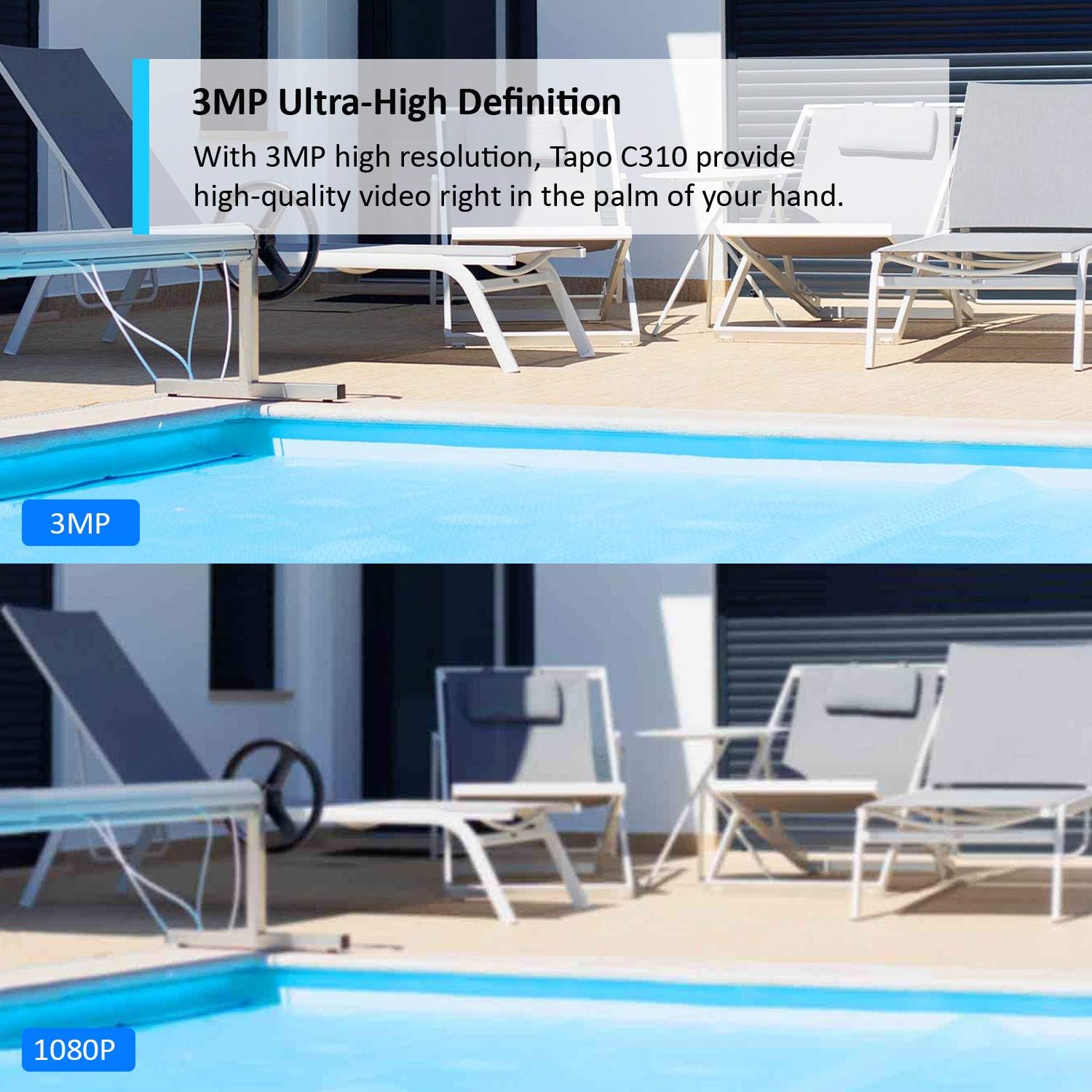 Weatherproof Security Camera with Built-in Siren and Night Vision (Tapo C310)