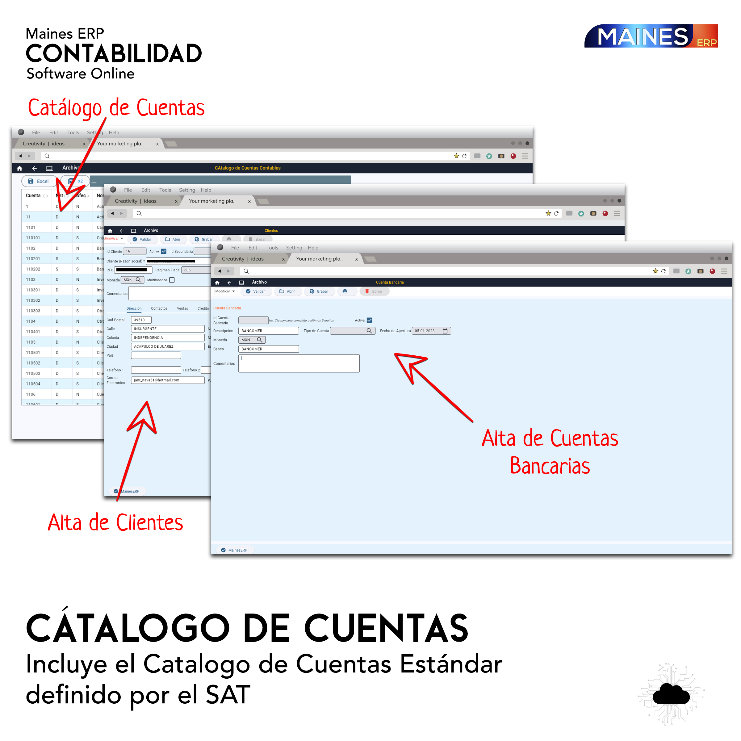 MainesERP Contabilidad Electrónica en la Nube | Automatiza SAT CFDI 4.0 y DIOT