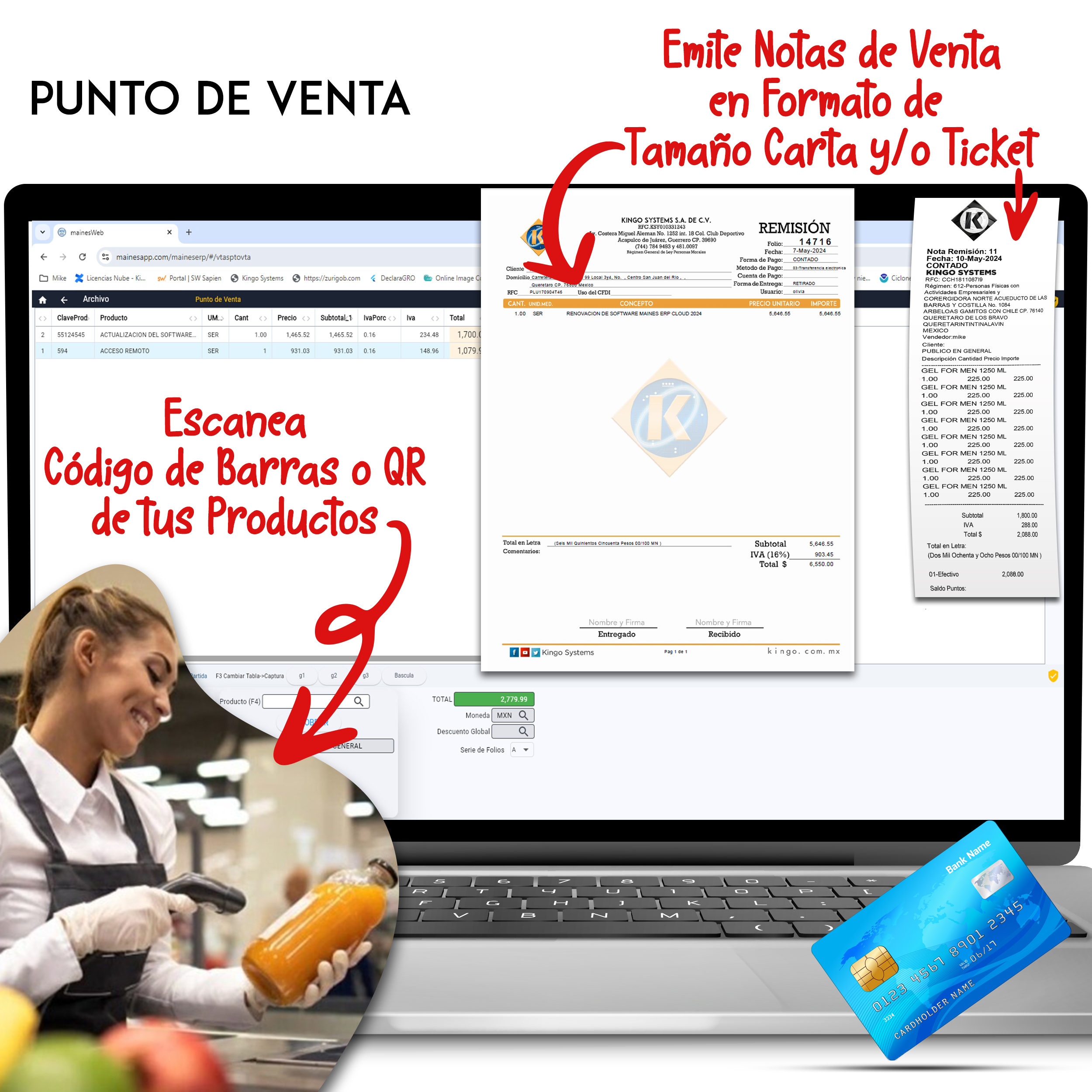 Factura Electronica + Punto De Venta. Maineserp 100% Web