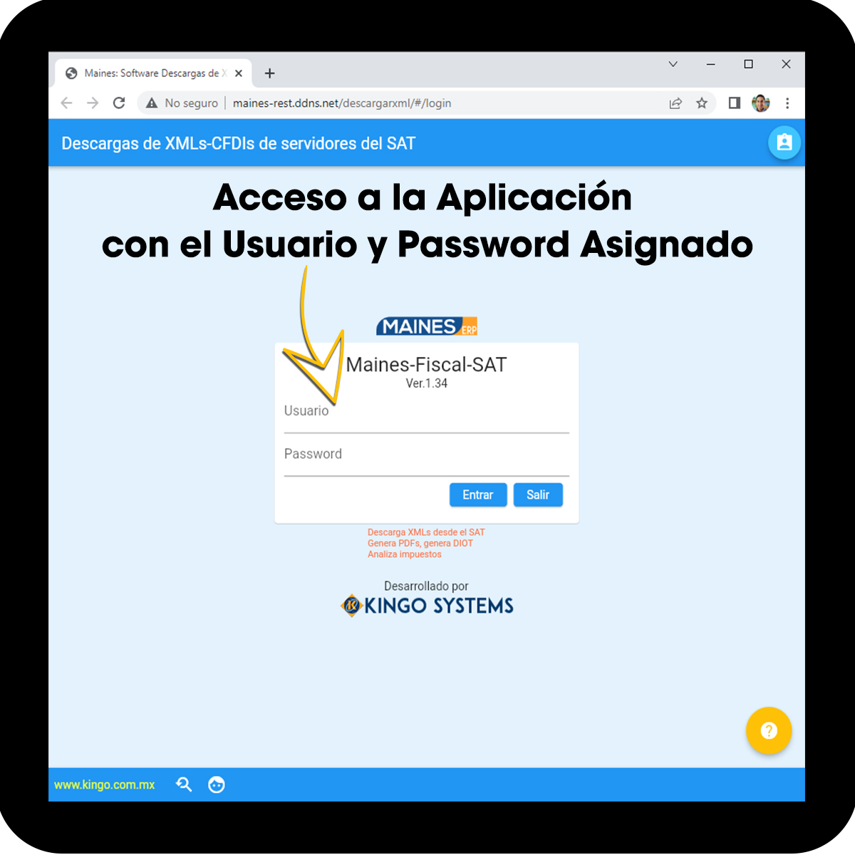 Maines-Descarga XMLs del SAT