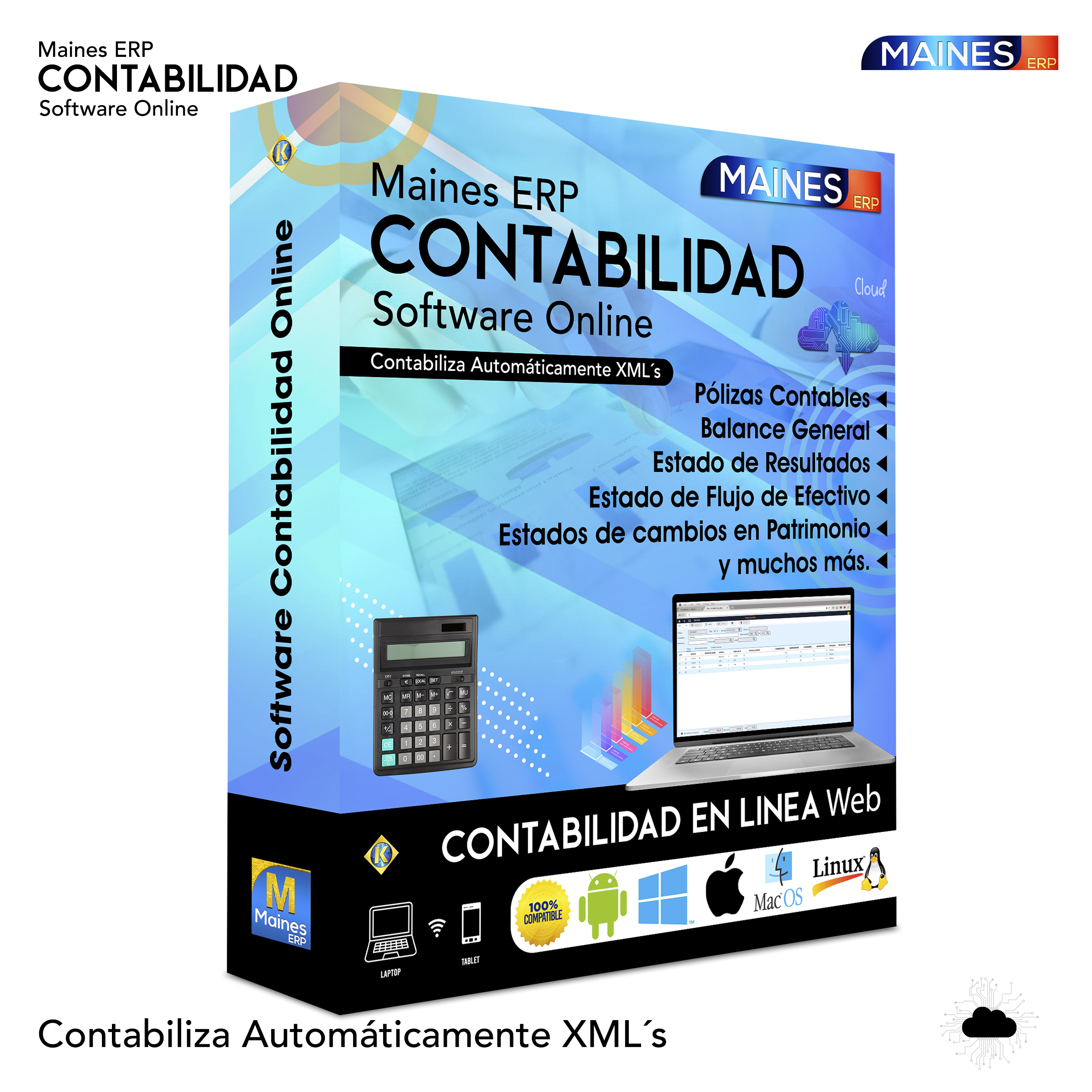 MainesERP Contabilidad Electrónica en la Nube | Automatiza SAT CFDI 4.0 y DIOT
