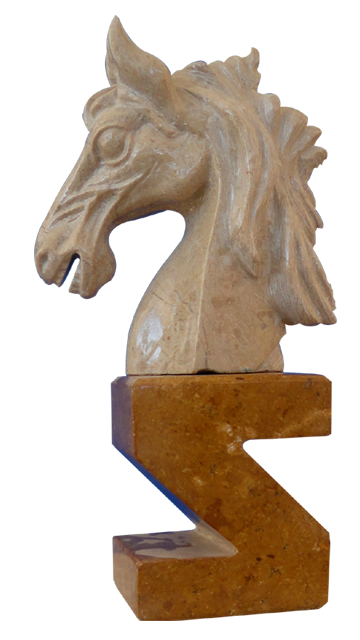 Marble Horse Head Sculpture