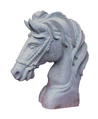 Marble Horse Head Sculpture