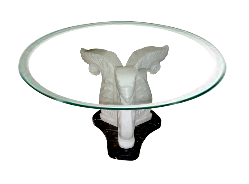 Elegant Glass-Top Table