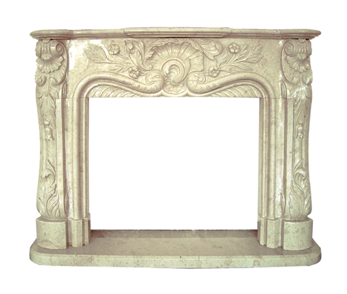 Carved Marble Fireplace Mantel