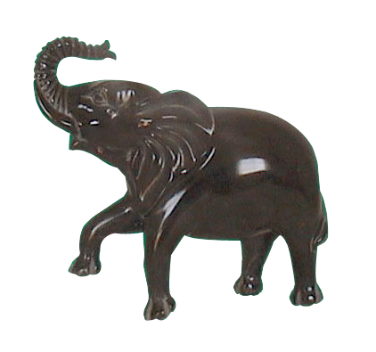 Black Elephant Figurine