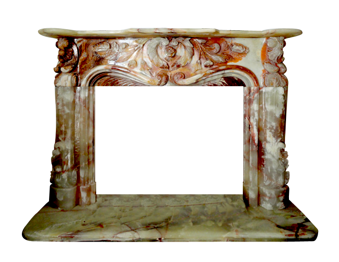 Antique Marble Fireplace Mantel