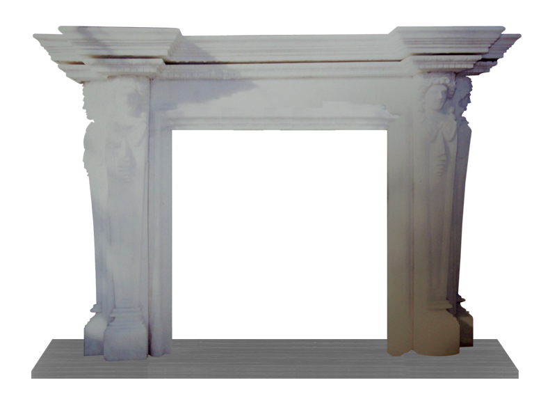 Antique Stone Fireplace Mantel