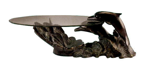 Dolphin Glass Coffee Table