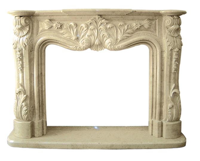 Ornate Marble Fireplace Mantel