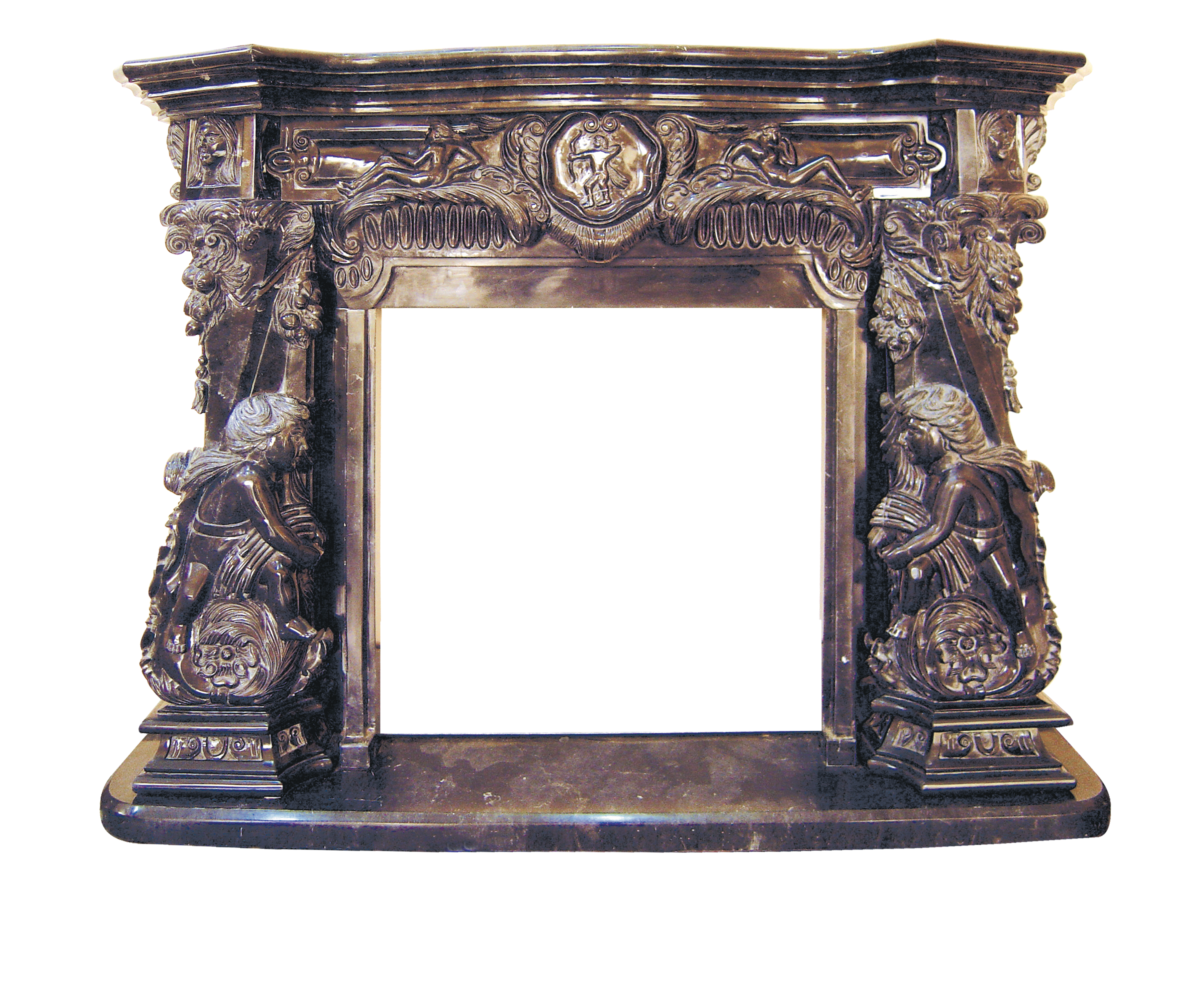 Baroque Marble Fireplace Mantel