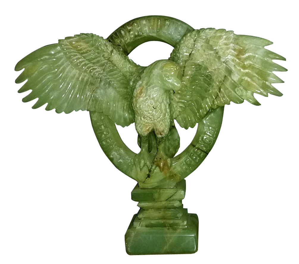 Jade Eagle Sculpture