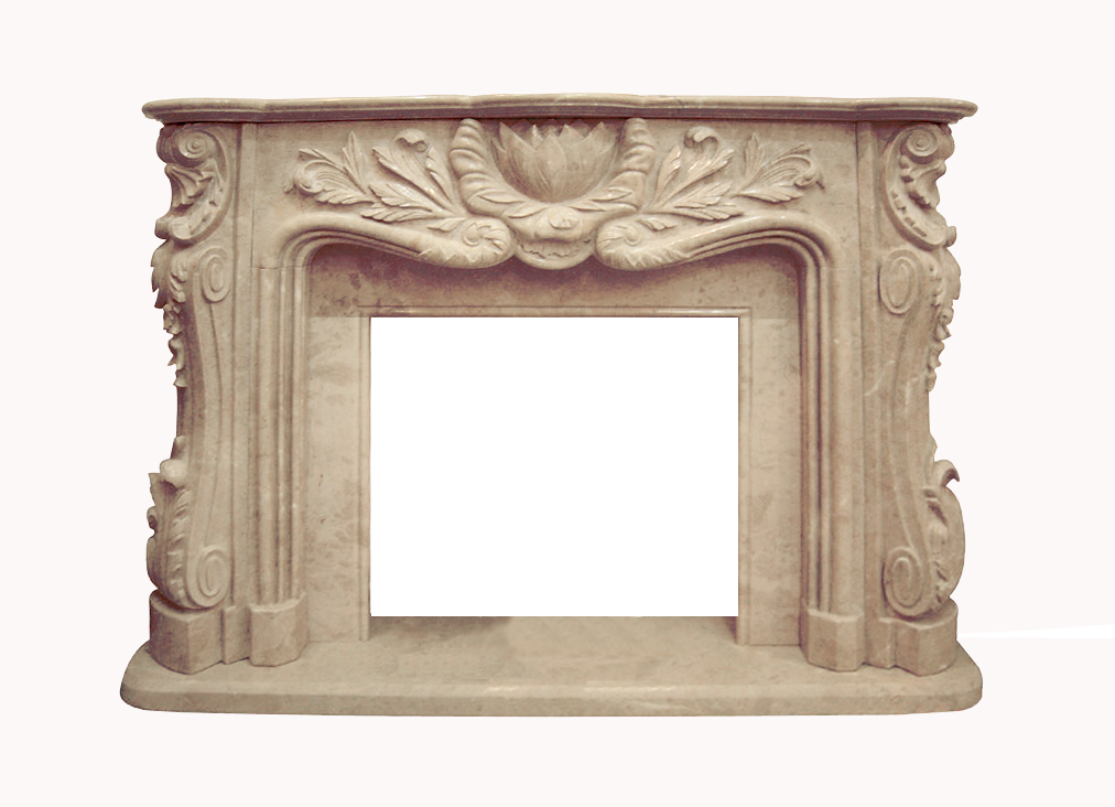 Ornate Marble Fireplace Mantel