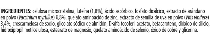 Arándano con minerales, vitaminas y luteína
