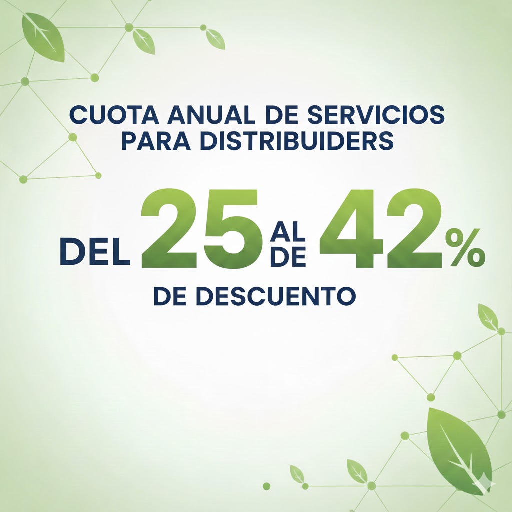 Cuota Anual de Servicios para Distribuidores del 25% al 42%
