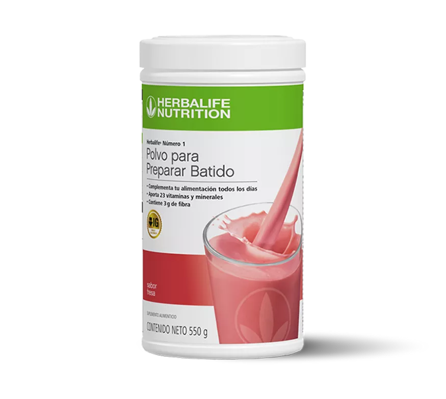 Herbalife® Número 1 Polvo para Preparar Batido sabor fresa 550 g