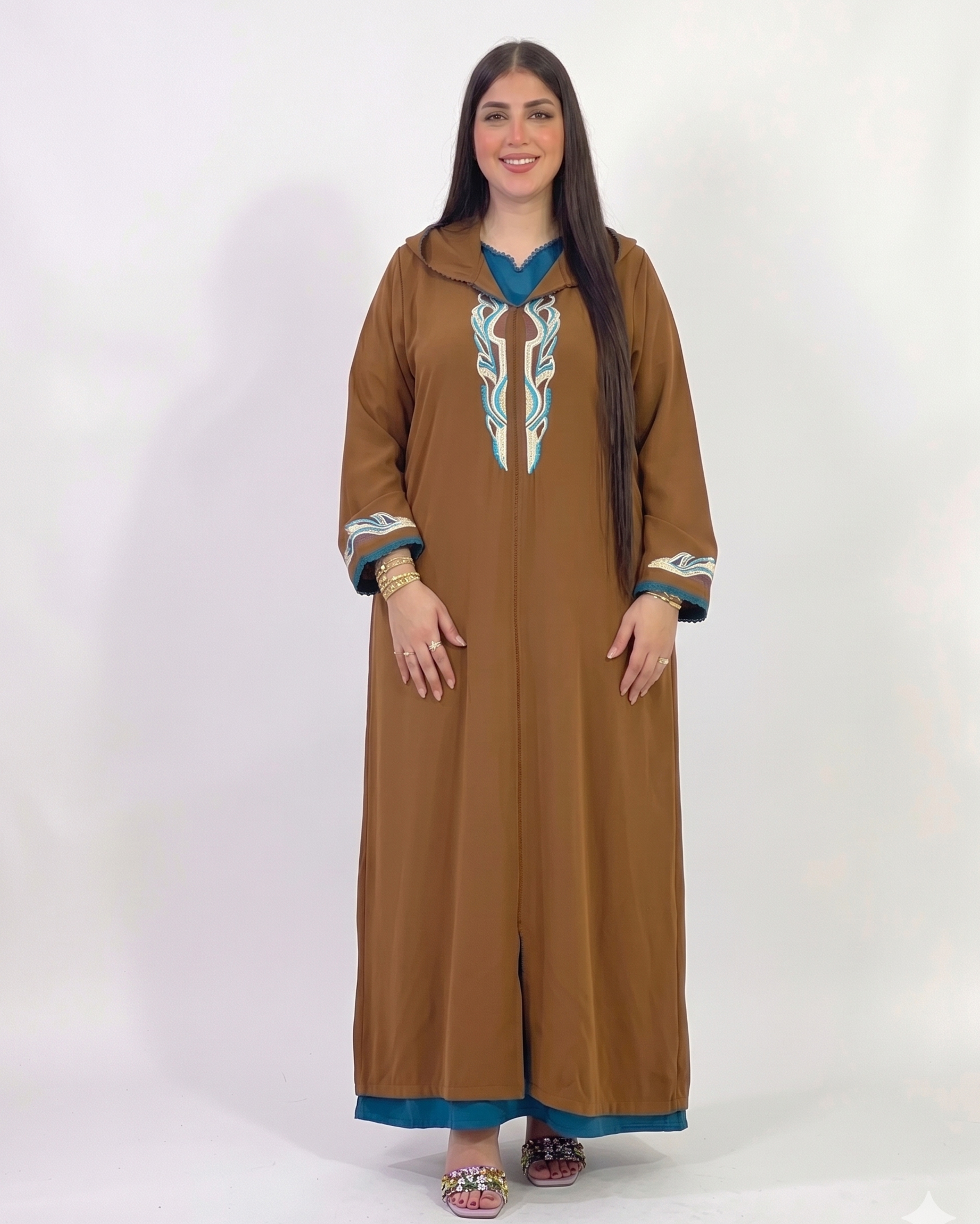 The "Sky Aura" Djellaba – Moroccan Luxury Redefined 