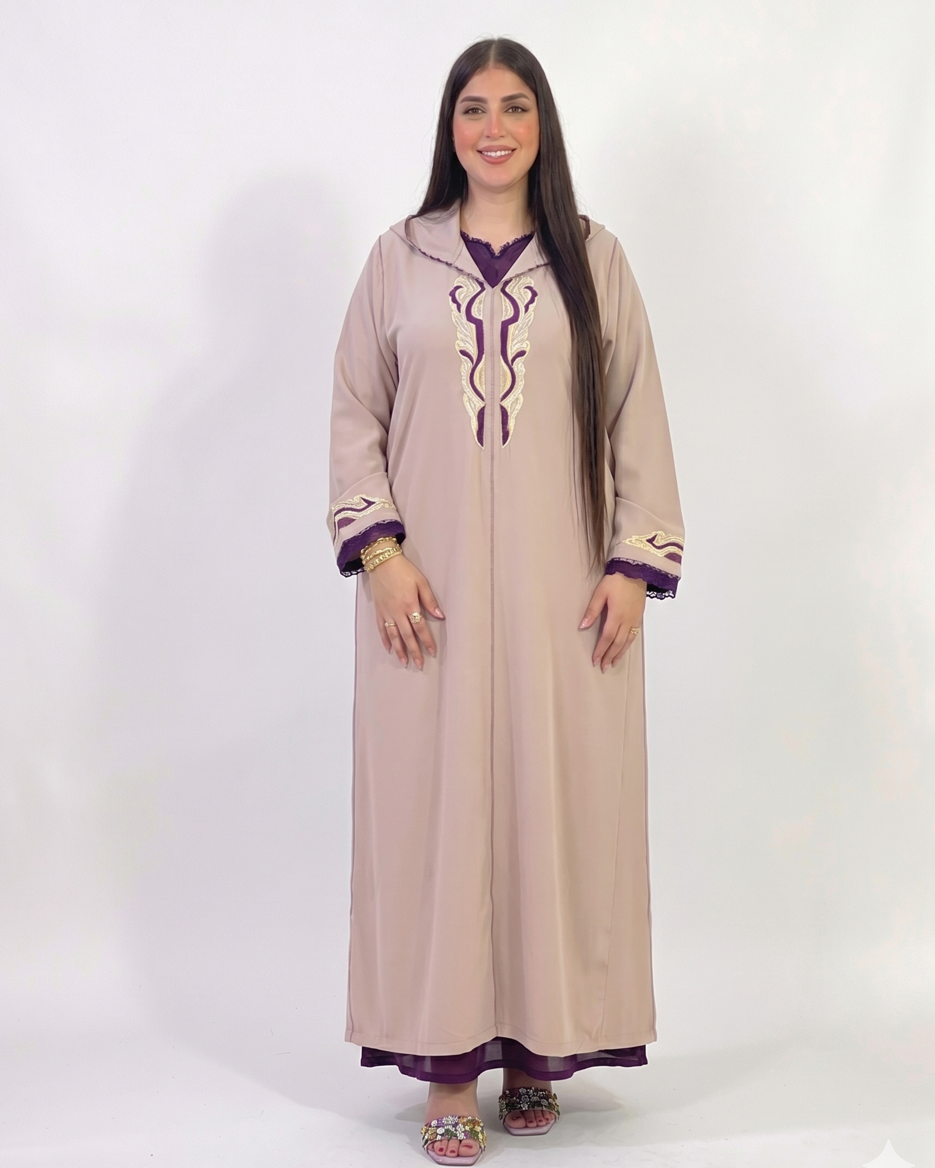 The "Sky Aura" Djellaba – Moroccan Luxury Redefined 