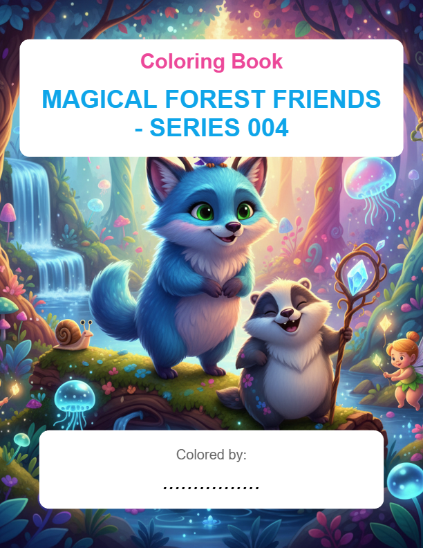 Magical Forest Friends Coloring Book - Series 004