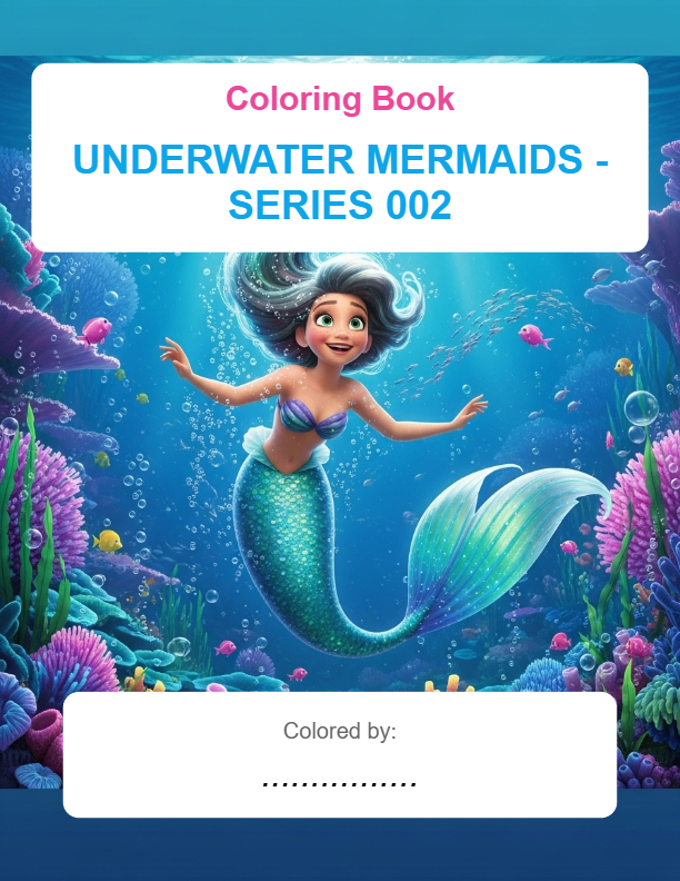 Underwater Mermaids - Series 002 Coloring Book